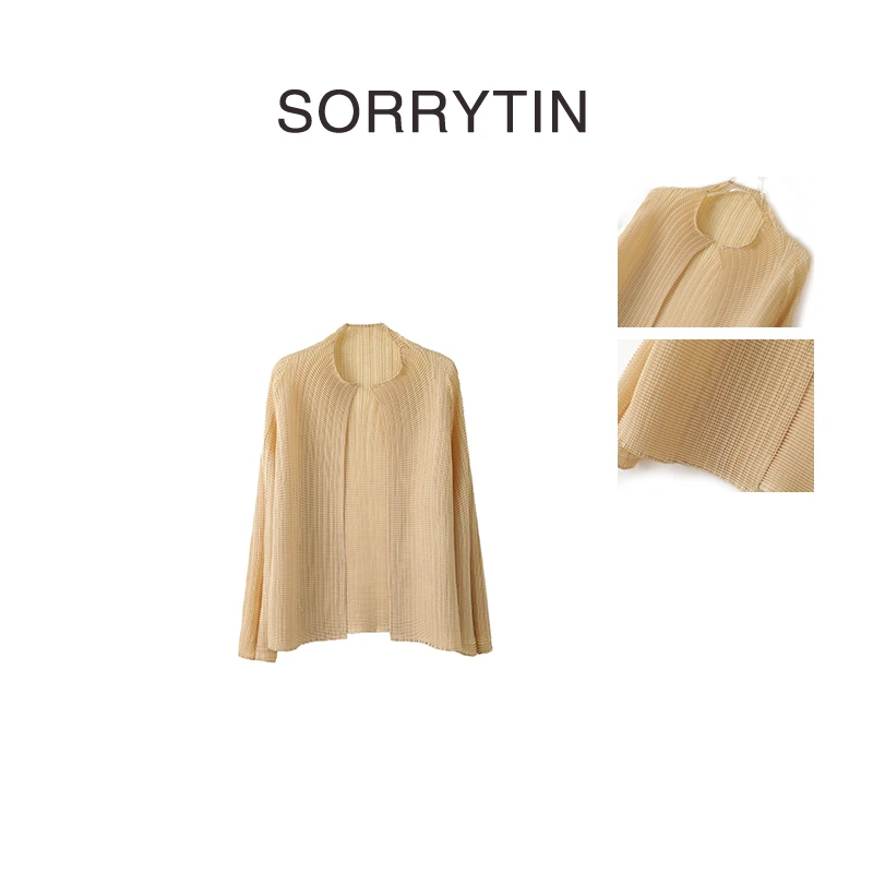 《云折蜜露》SORRYTIN 对版开发 定色定染 三宅包容显瘦褶皱开衫