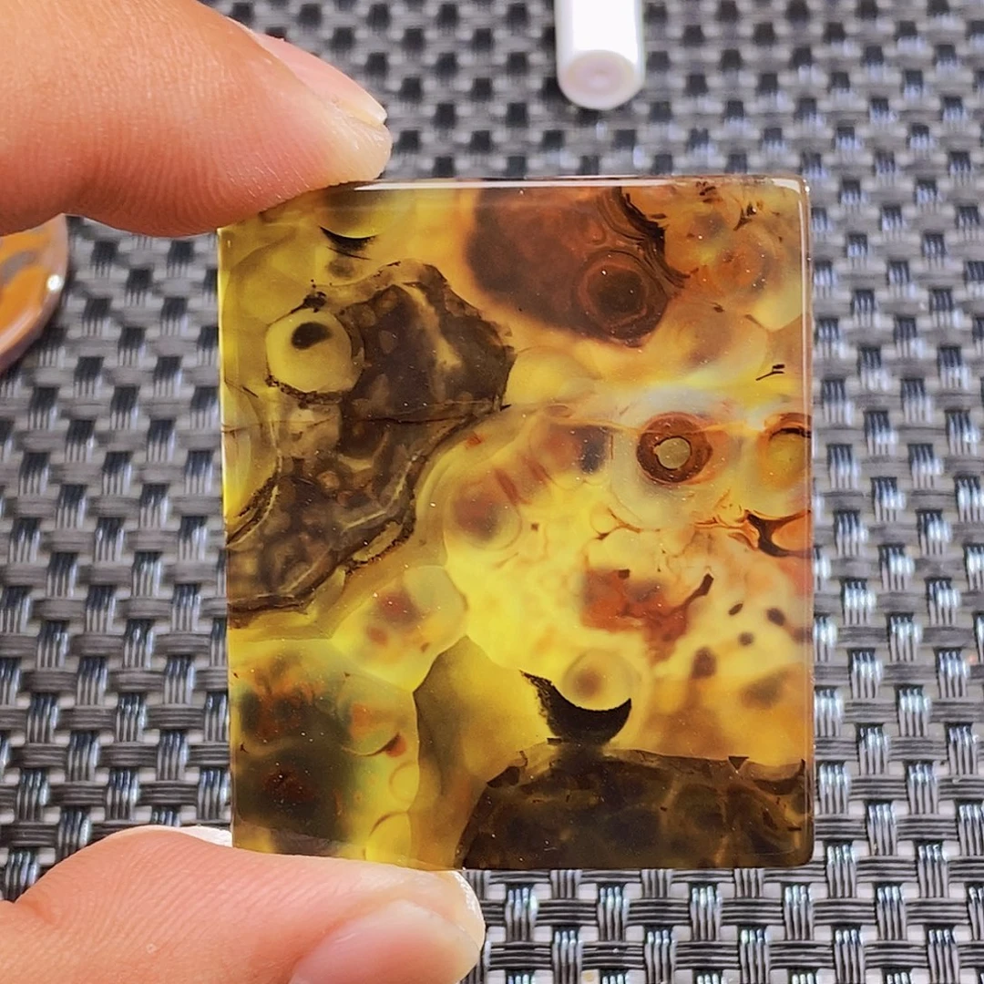 水***平玛瑙/玉髓未镶嵌吊坠(不含链)