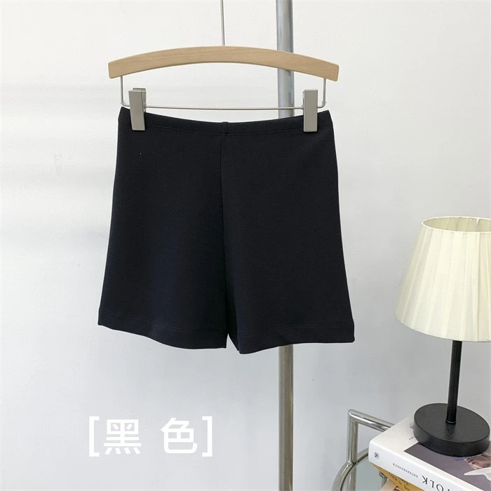 C4144纯色松紧腰百搭安全裤打底裤