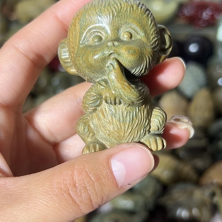 绿***漠木阿根廷绿檀猴子一只