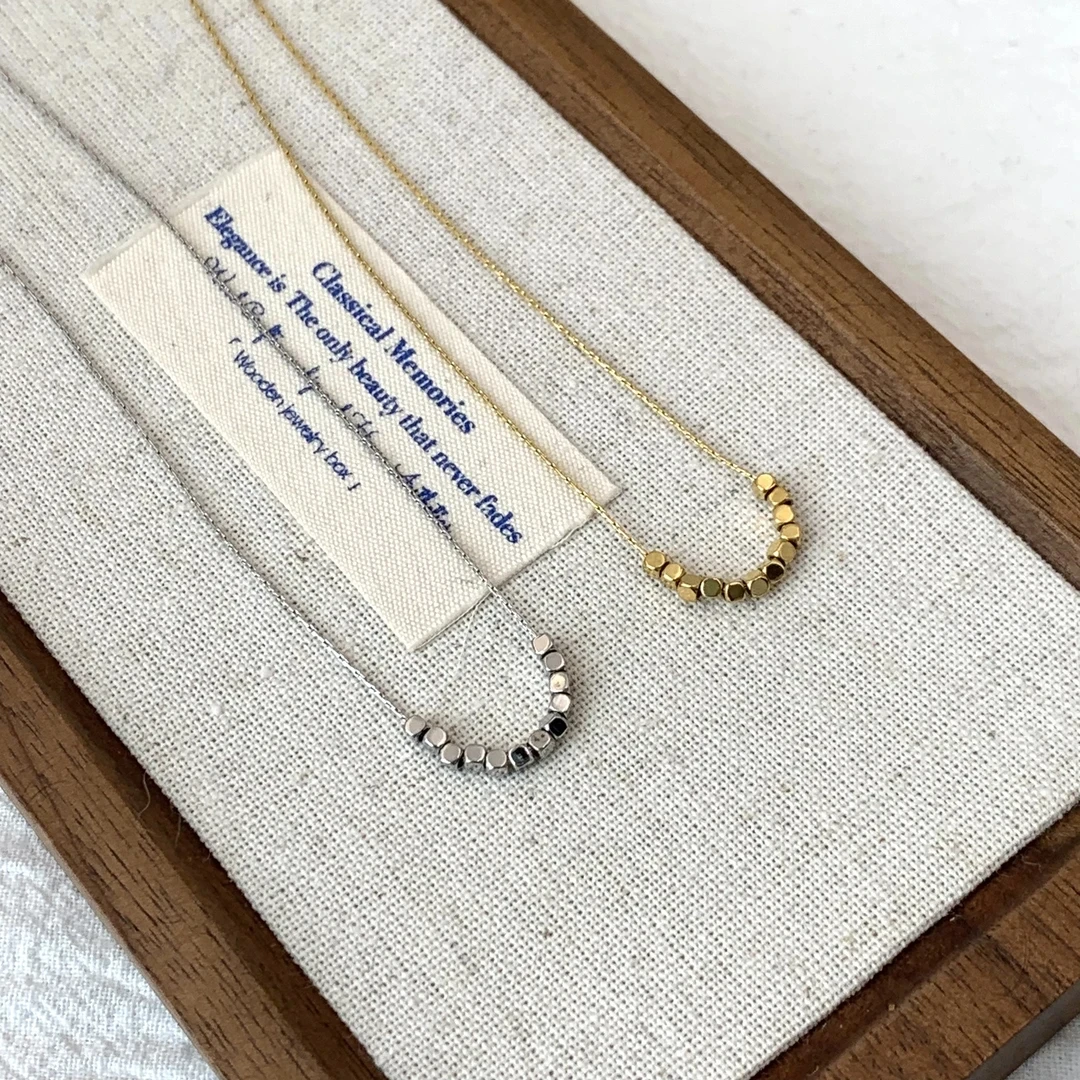 钛钢项链 BIBI【小方珠】项链