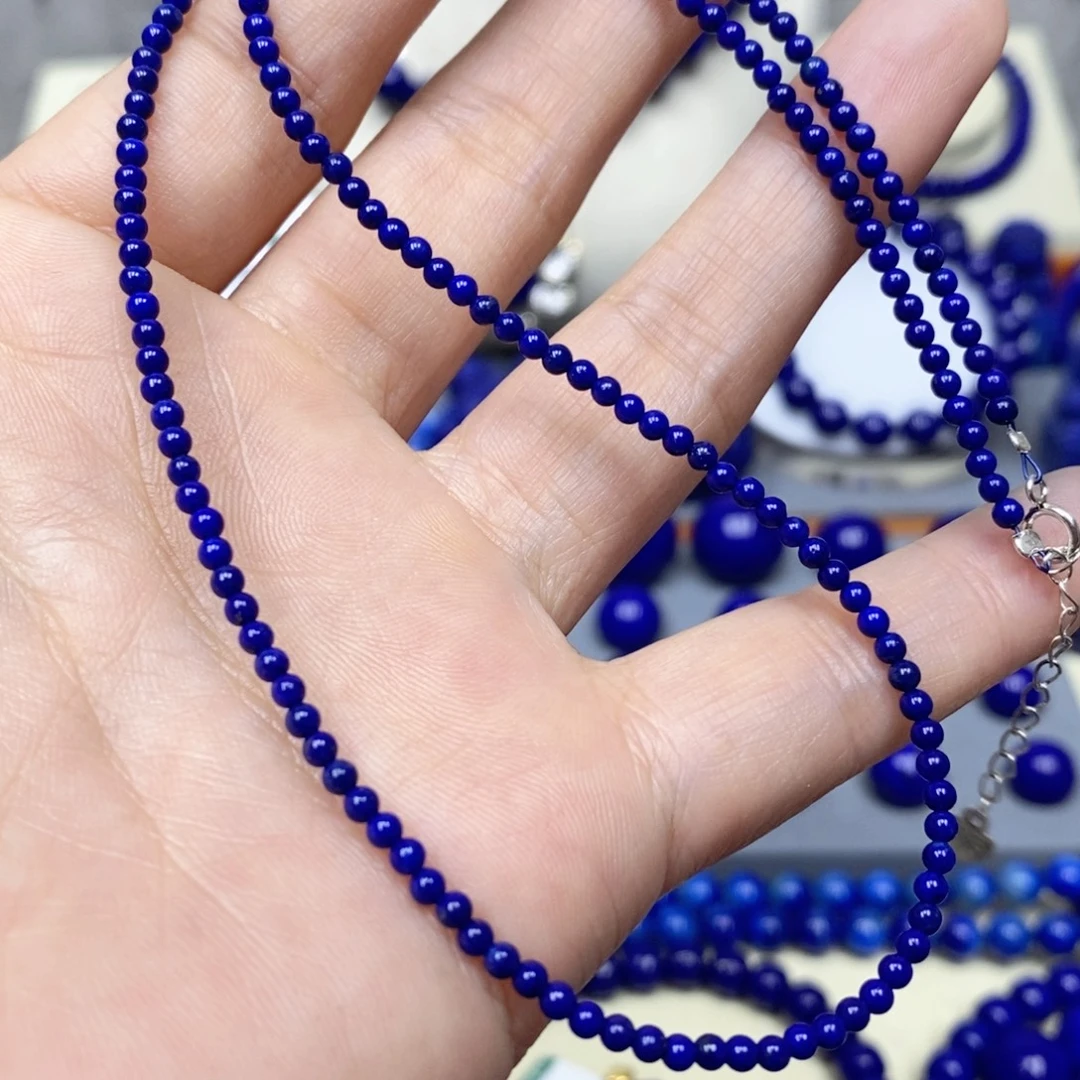 青金石未镶嵌颈饰