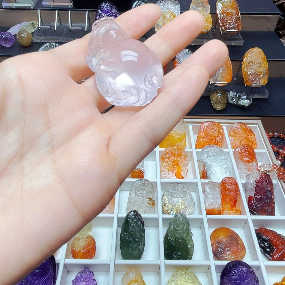 ぃ***ぃ未镶嵌颈饰水晶水晶吊坠挂件吊坠