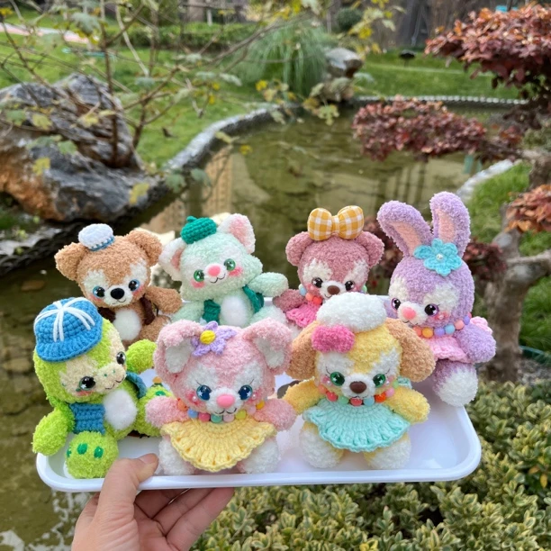 毛线纯手工棉线编织成品玩偶挂件摆件手工编织