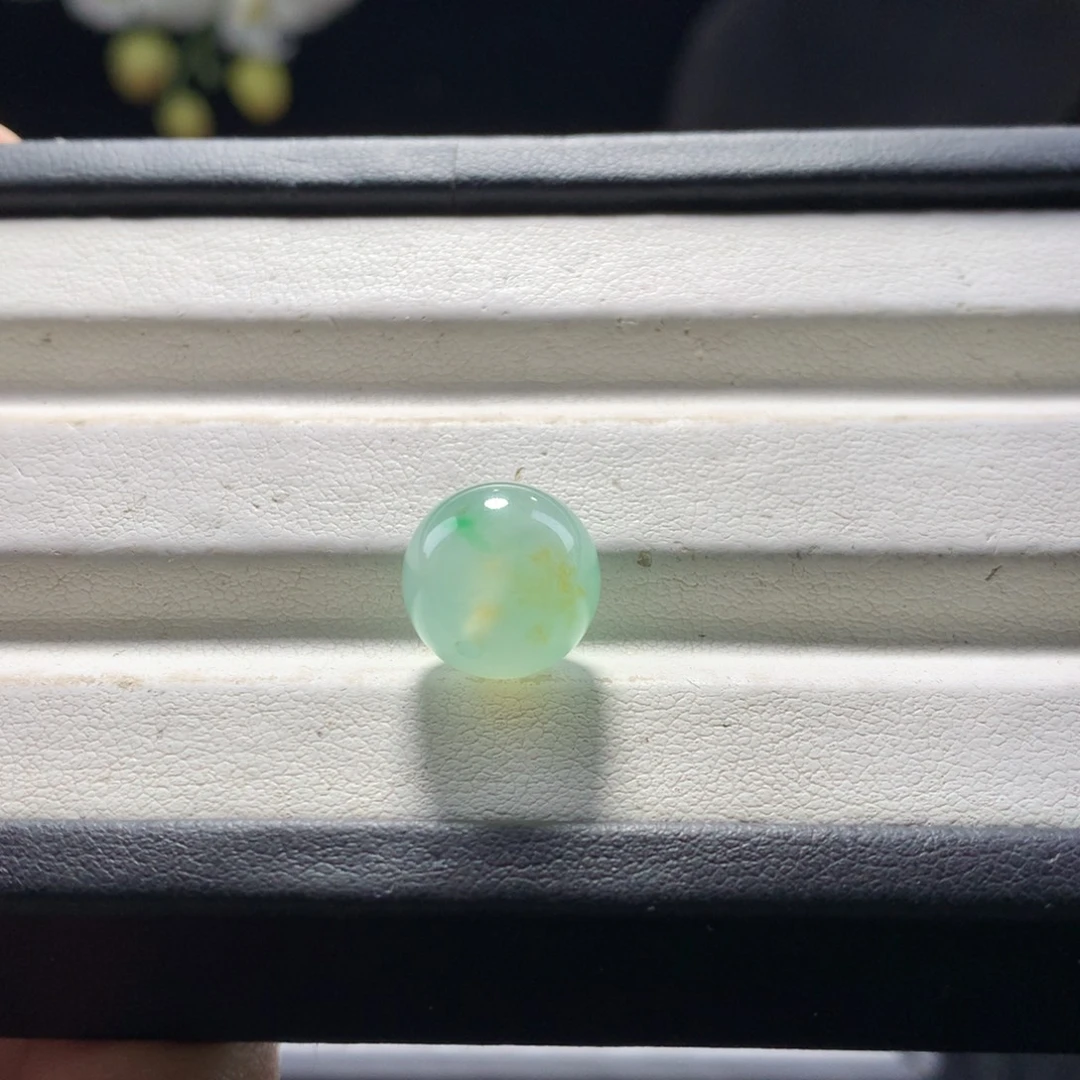 翡翠未镶嵌手串卡12冰甜绿带