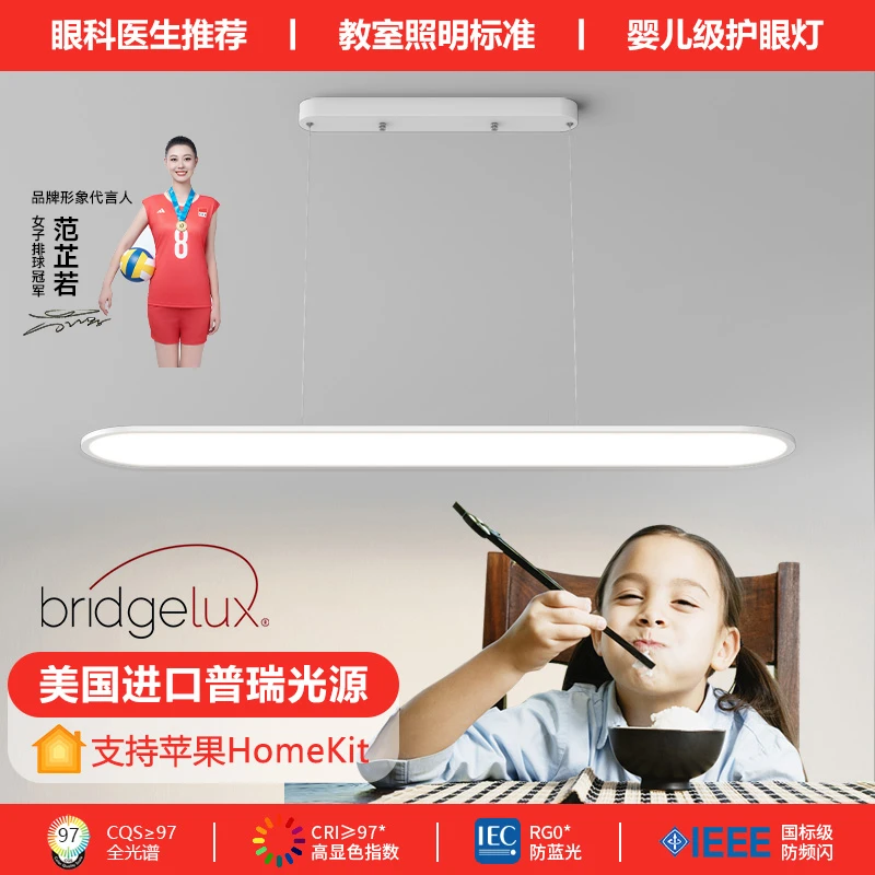【简约滑板餐吊-原装进口普瑞】餐厅吊灯简约长条 阳台灯书房灯