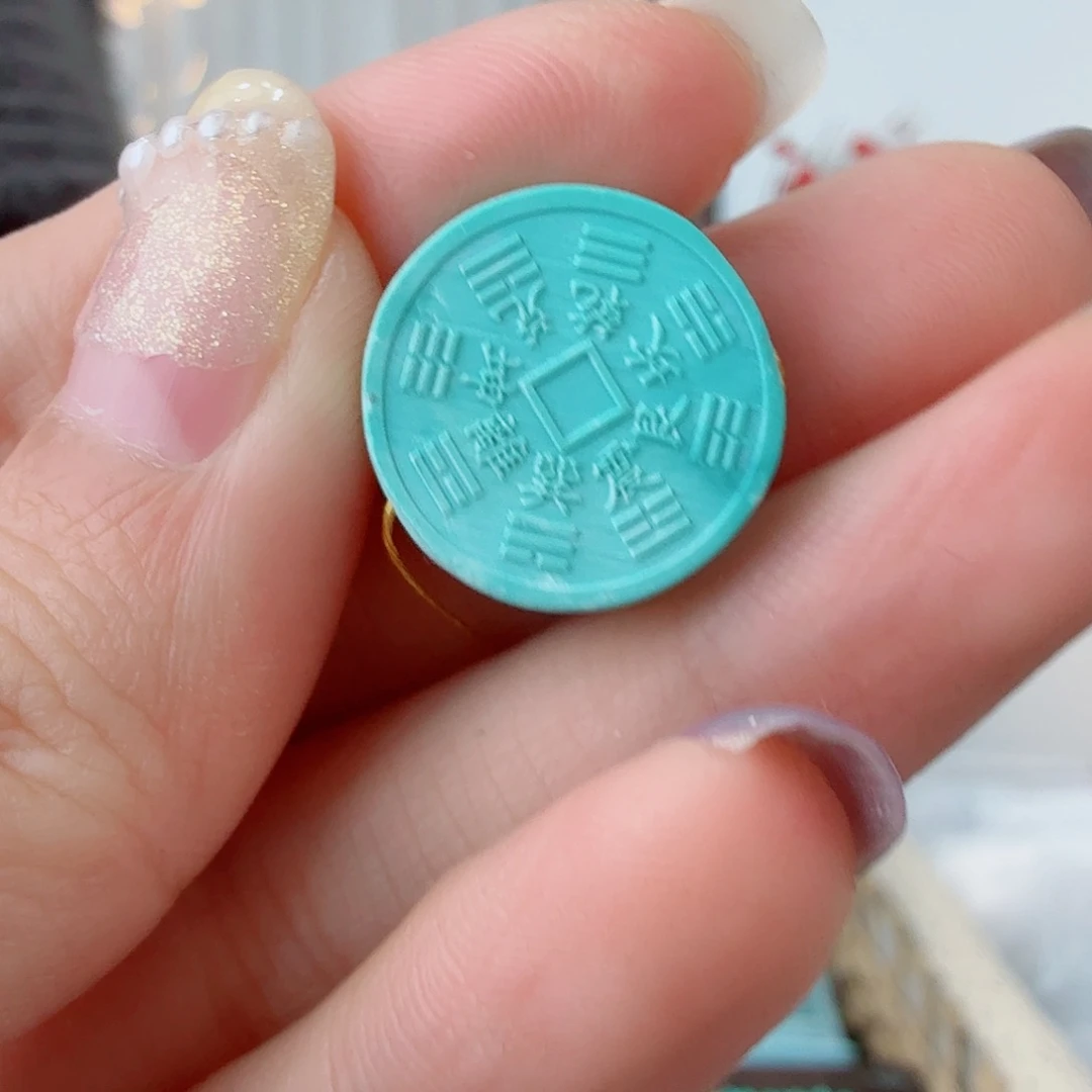 香***菜绿松石未镶嵌珠宝奇石