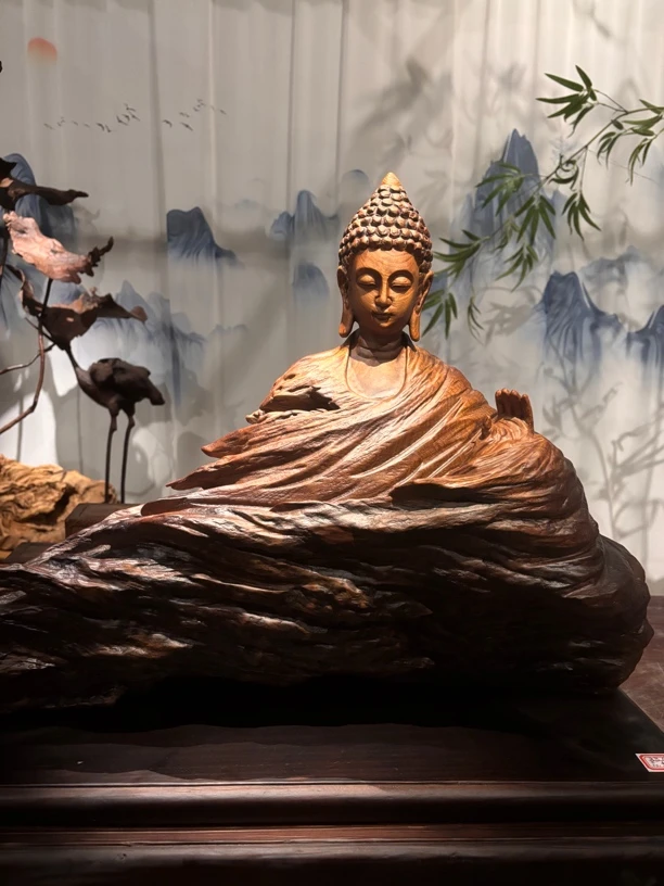 木根雕纯手工摆件〔悟道•澄明觉者•花梨木〕非遗陈化老料精雕细琢