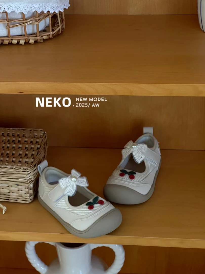 樱桃夏季休闲公主鞋魔术贴软底休闲时尚女宝宝鞋子童鞋防滑儿童