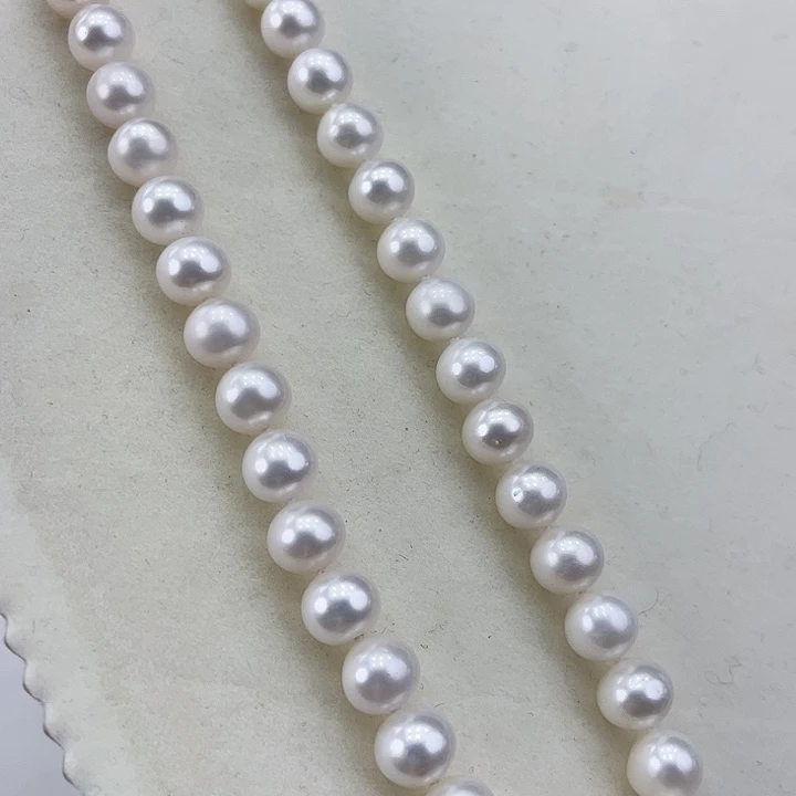 淡水珍珠颈饰银S925镶嵌➕8.9冷白极光