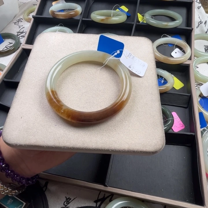 未镶嵌手镯和田玉玲珑美镯62.2