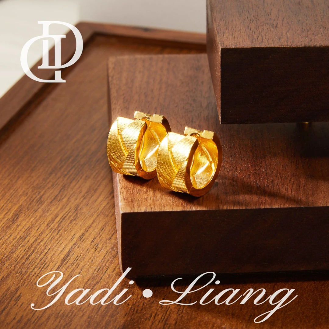 925银耳饰 梁雅帝新品【凤羽盘丝】C圈气质时尚耳饰