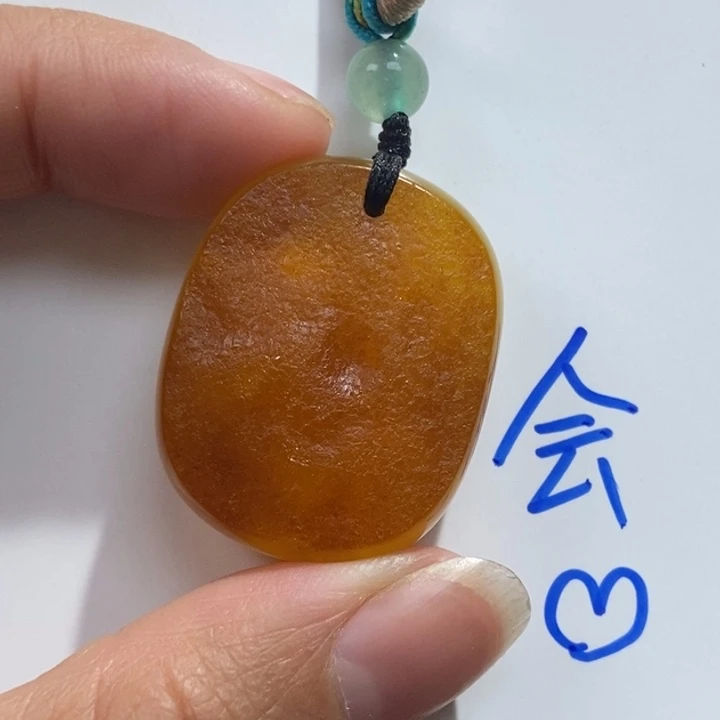 定制琥珀未镶嵌琥珀蜜蜡吊坠项链