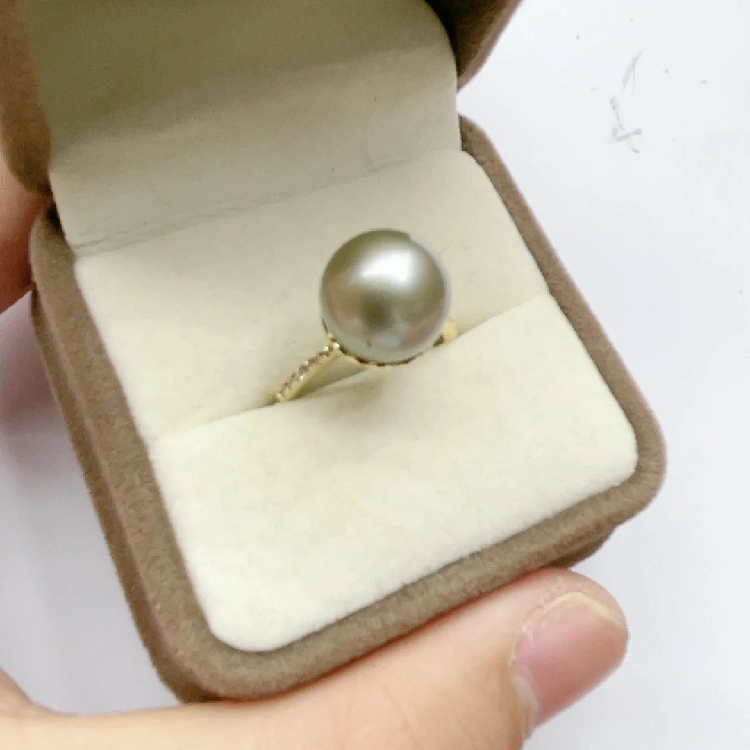 海水珍珠戒指银S925镶嵌