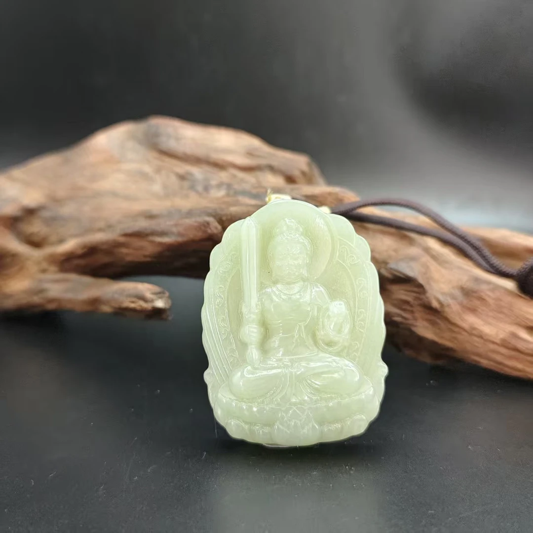 Q和田玉不动明王吊坠2236