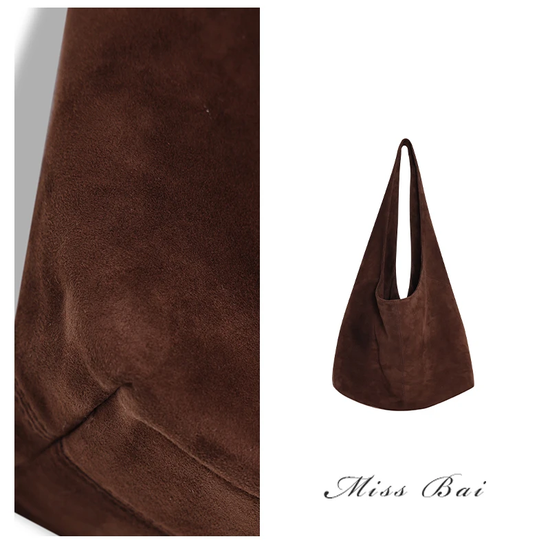 YIWEN-【爱如潮水】时尚百搭慵懒型羊皮革单肩手提包BBBE01