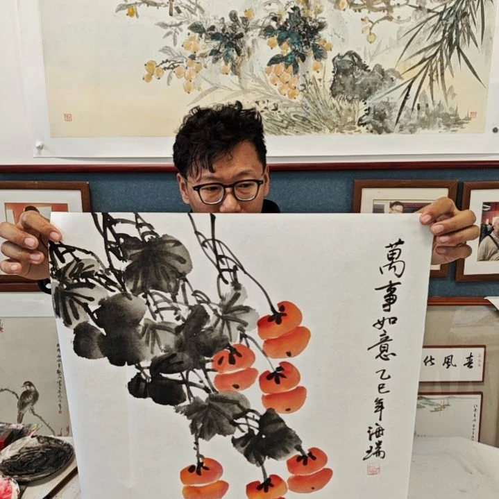 国画贾海瑞老师现场定制