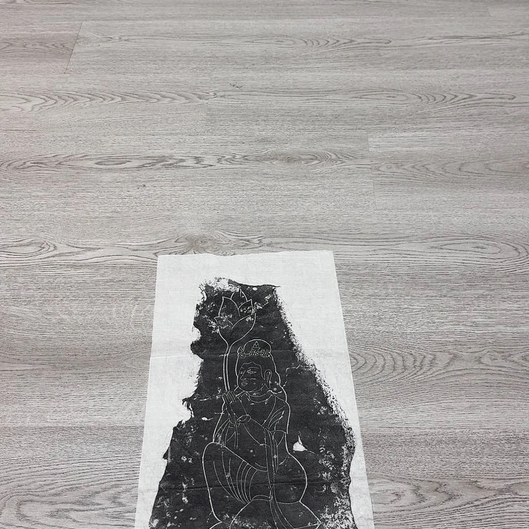 印石拓片用纸供养菩萨墨拓