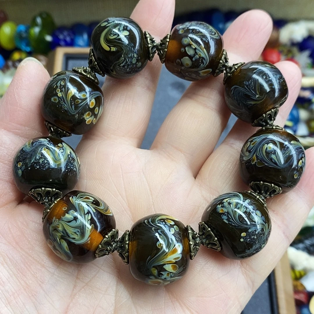 琉璃颈饰大凤尾手串