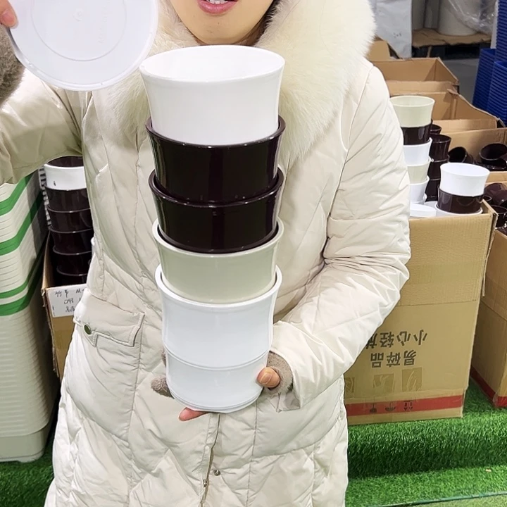 特价竹节口14高14白色带托5只