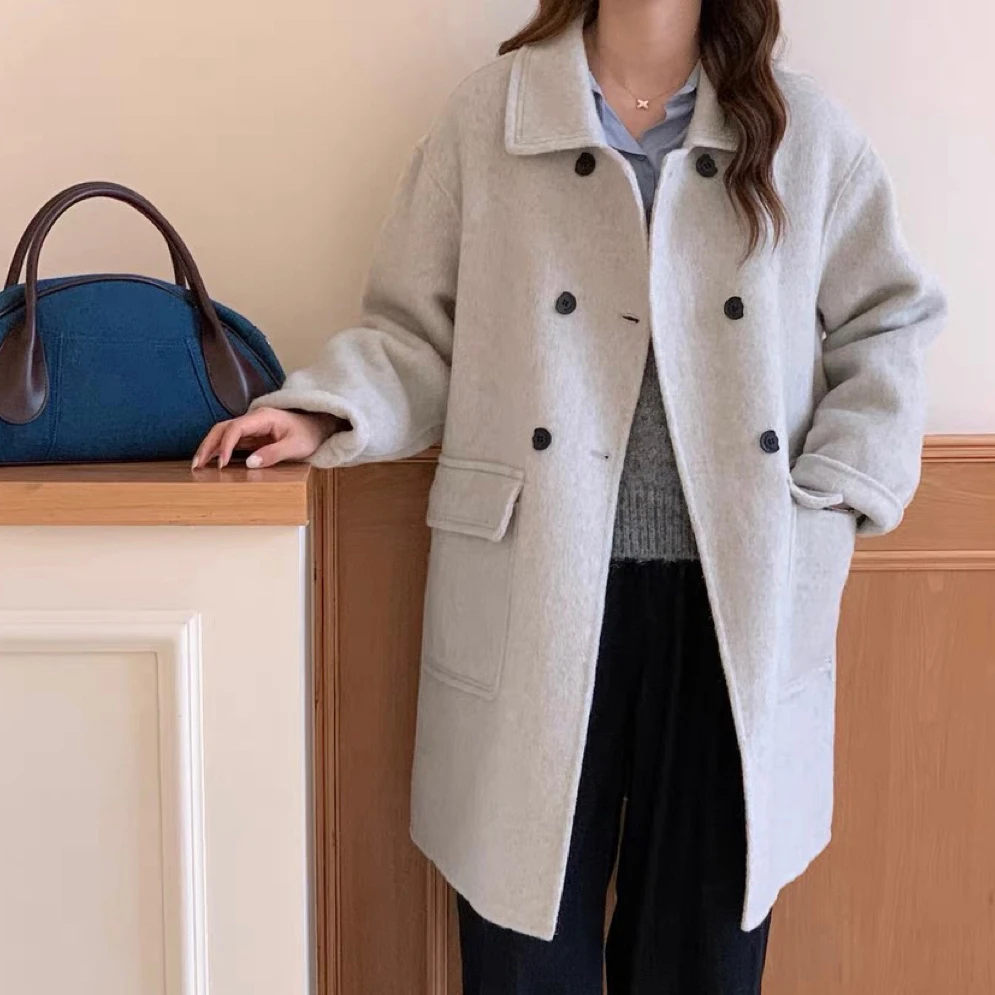 宏丰9122&2421【开年大促】气质百搭双面全羊毛大衣