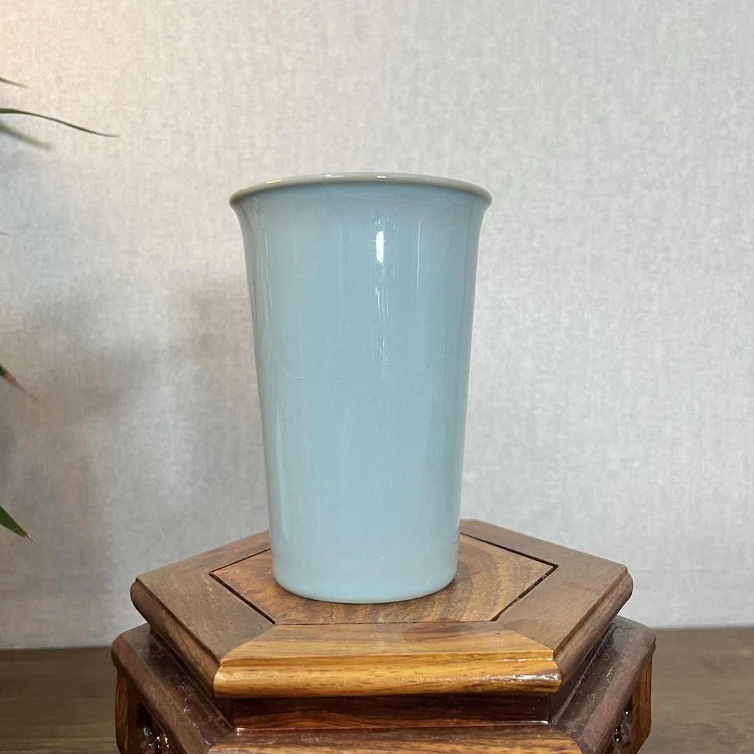 原矿汝瓷天青釉可乐杯纯手工支钉烧 260cc