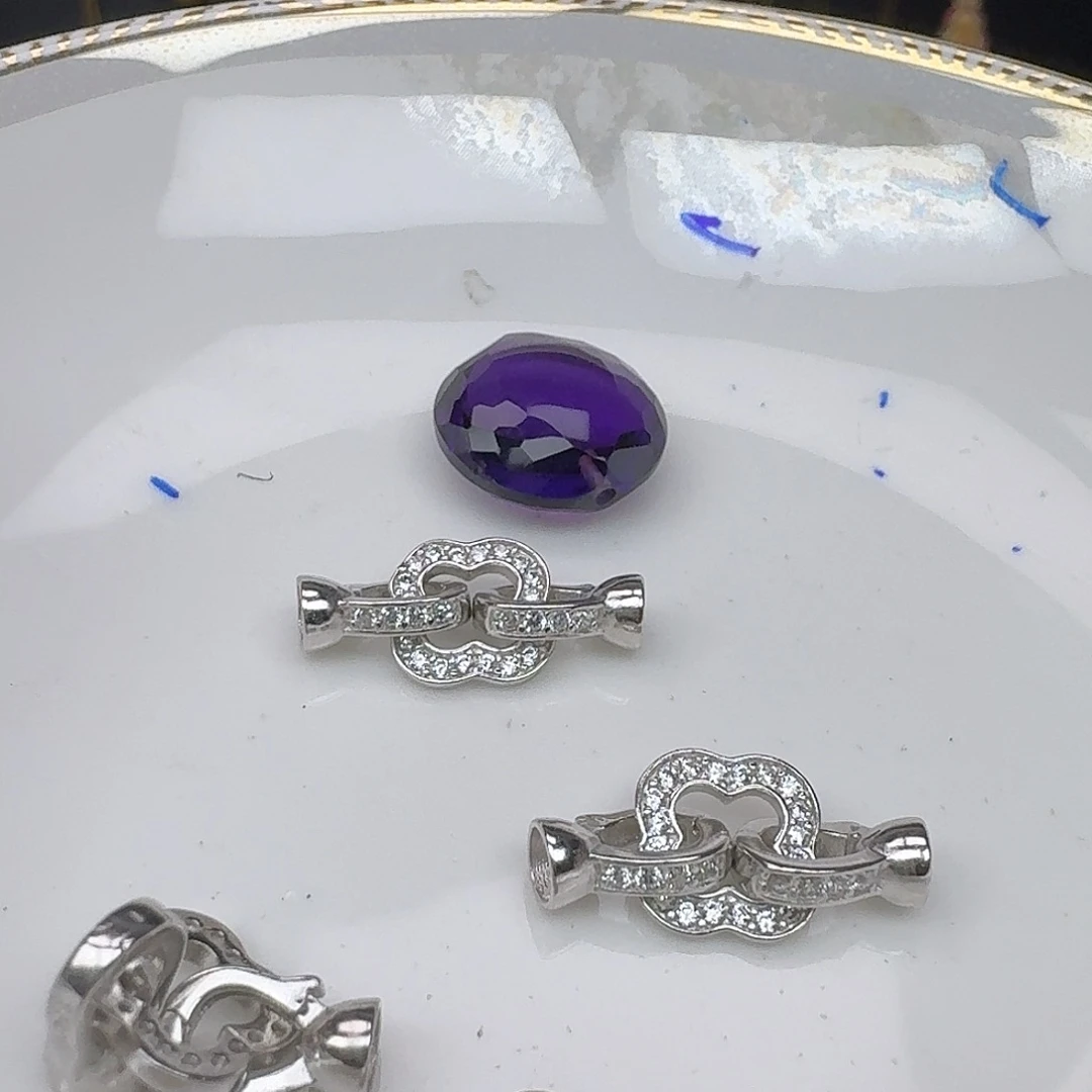 紫晶颈饰银S925镶嵌紫水晶925镶嵌27