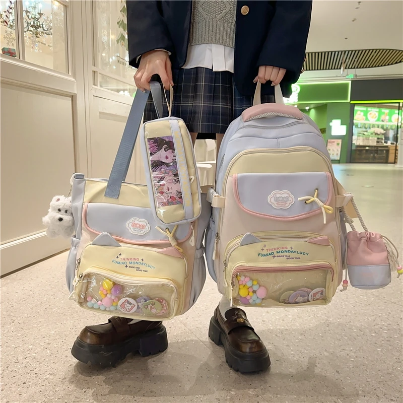 书包初中女生高颜值可爱大容量女生小学生三到五六年级背包双肩包