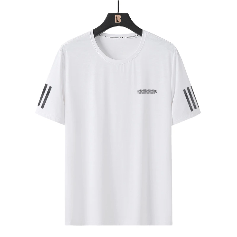 夏季冰丝短袖T恤女士T恤衫字母印花体恤速干冰感透气女生学生圆领