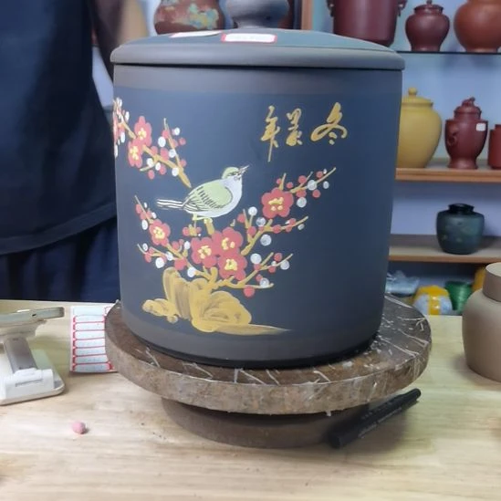 紫砂茶叶罐处理7199