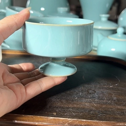 汝瓷手工高足主人杯福利微瑕