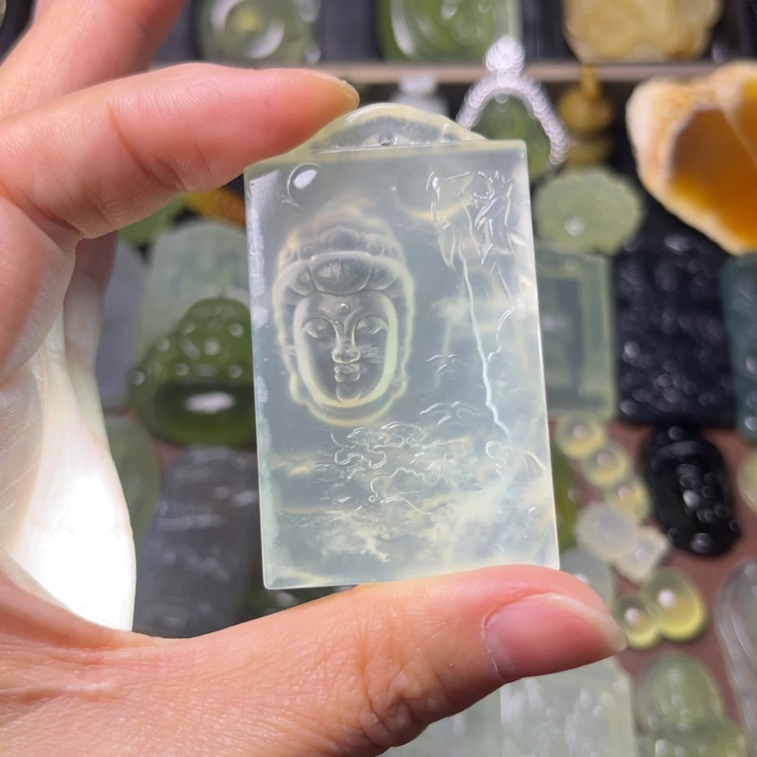 蛇纹石玉未镶嵌吊坠(不含链)