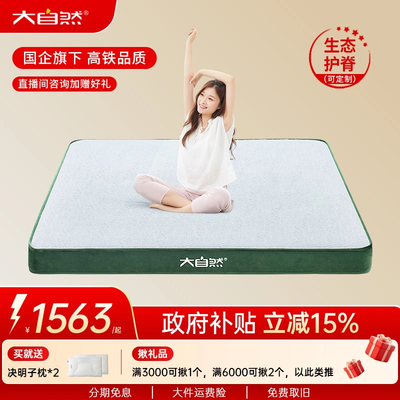 大自然雅静植物山棕榈床垫偏硬护脊双人定制榻榻米硬垫子透气防螨