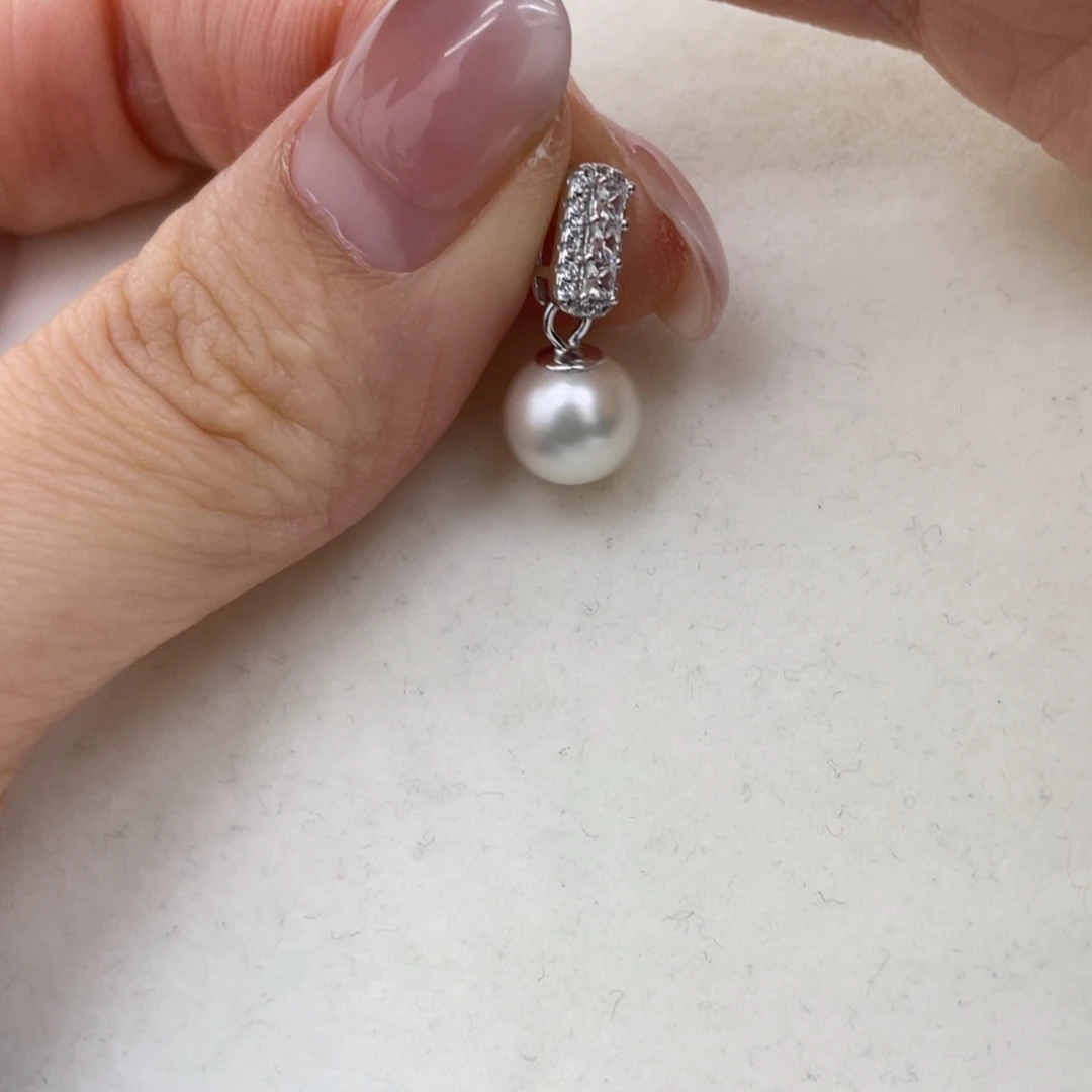 银S925镶嵌海水珍珠颈饰