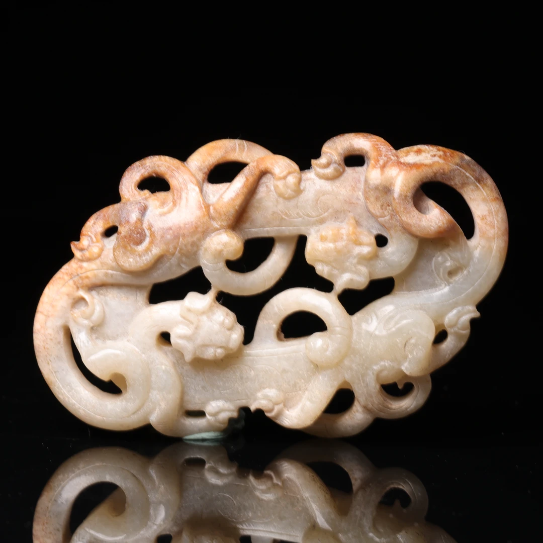 旧藏和田玉龙纹佩-NX