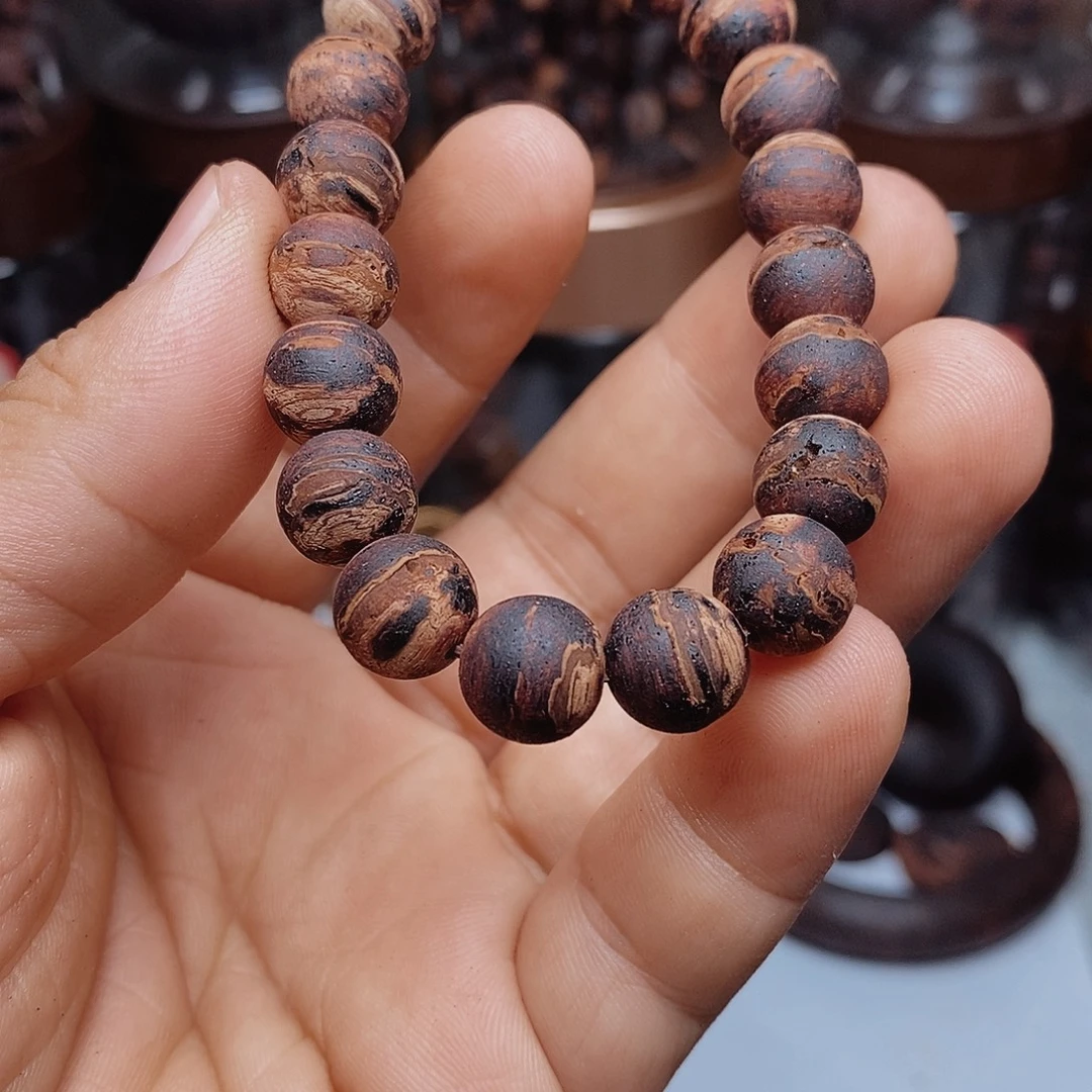 花***衣木1.0缅甸小叶降真香黄金甲手串