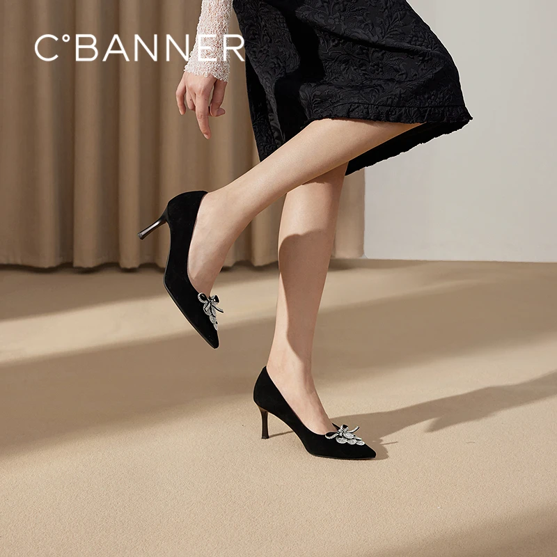 千百度 25年春季新品 浅口单鞋 A25196661