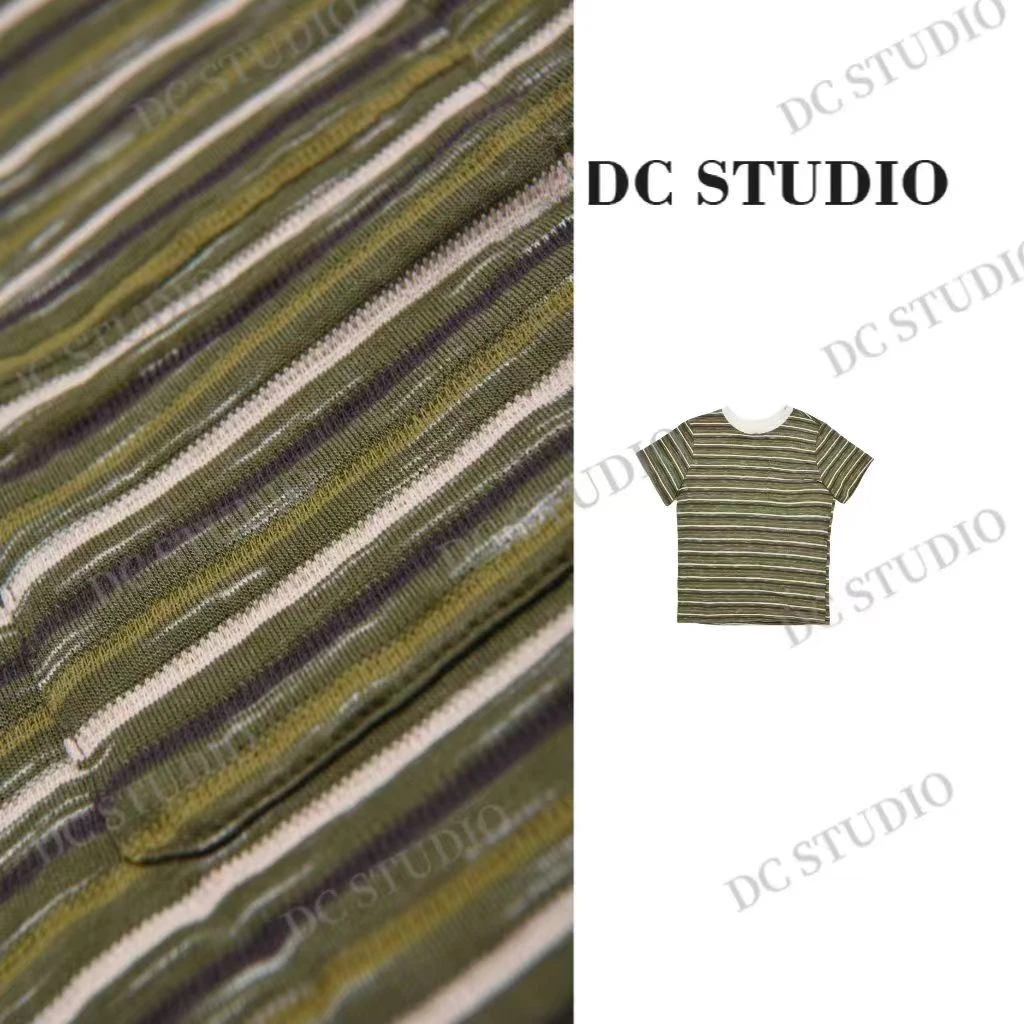 DC STUDIO【夏至未至】时尚休闲百搭夏季宽松条纹T恤