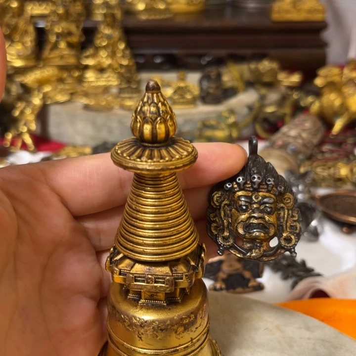 花岗石铜合金大*佛塔护法