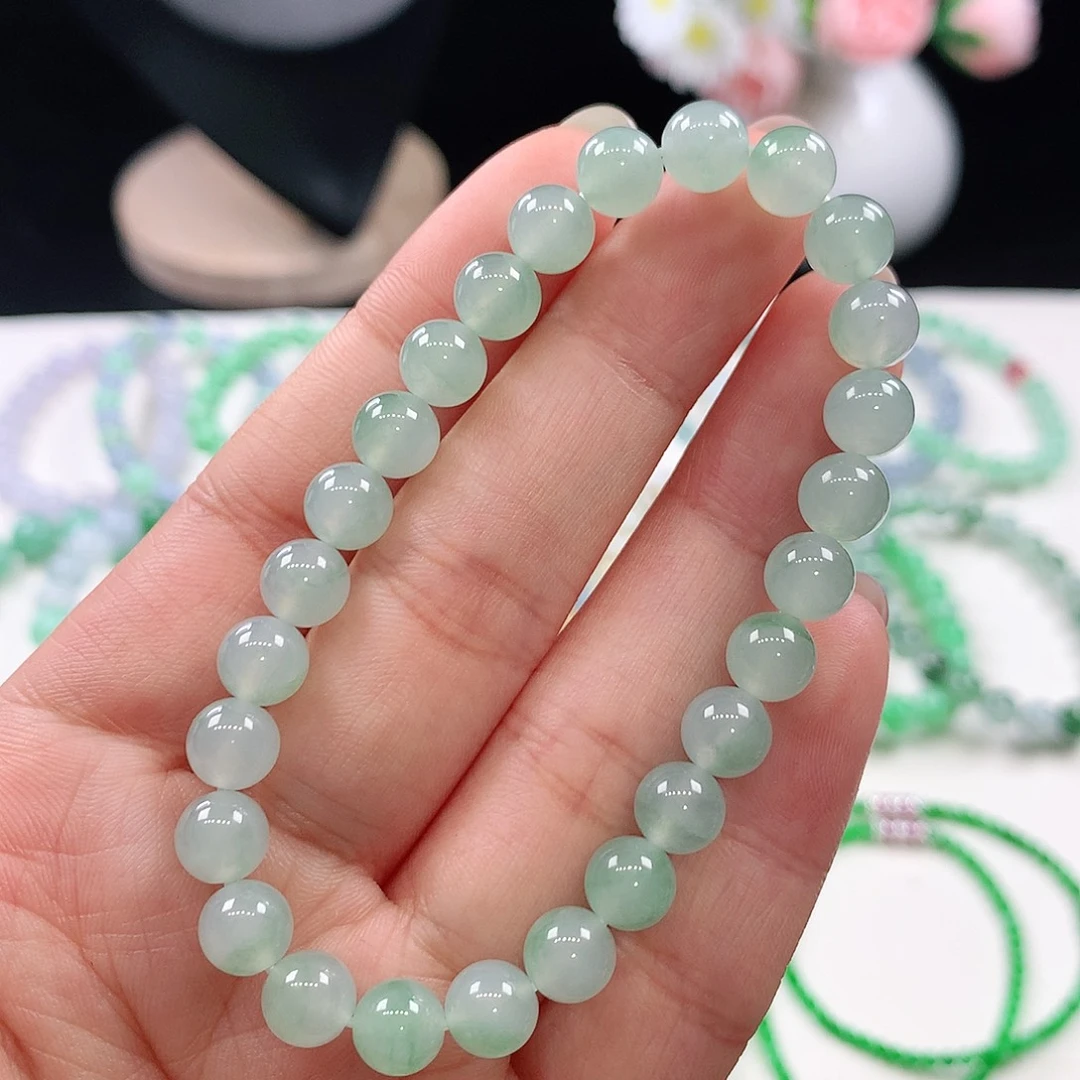 翡翠未镶嵌手链6.9mm