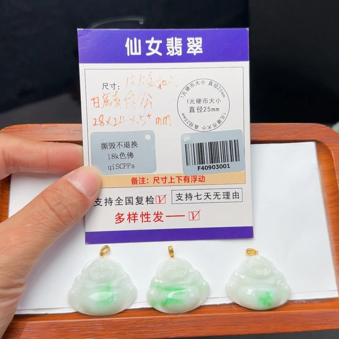 翡翠吊坠(赠链)未镶嵌翡翠