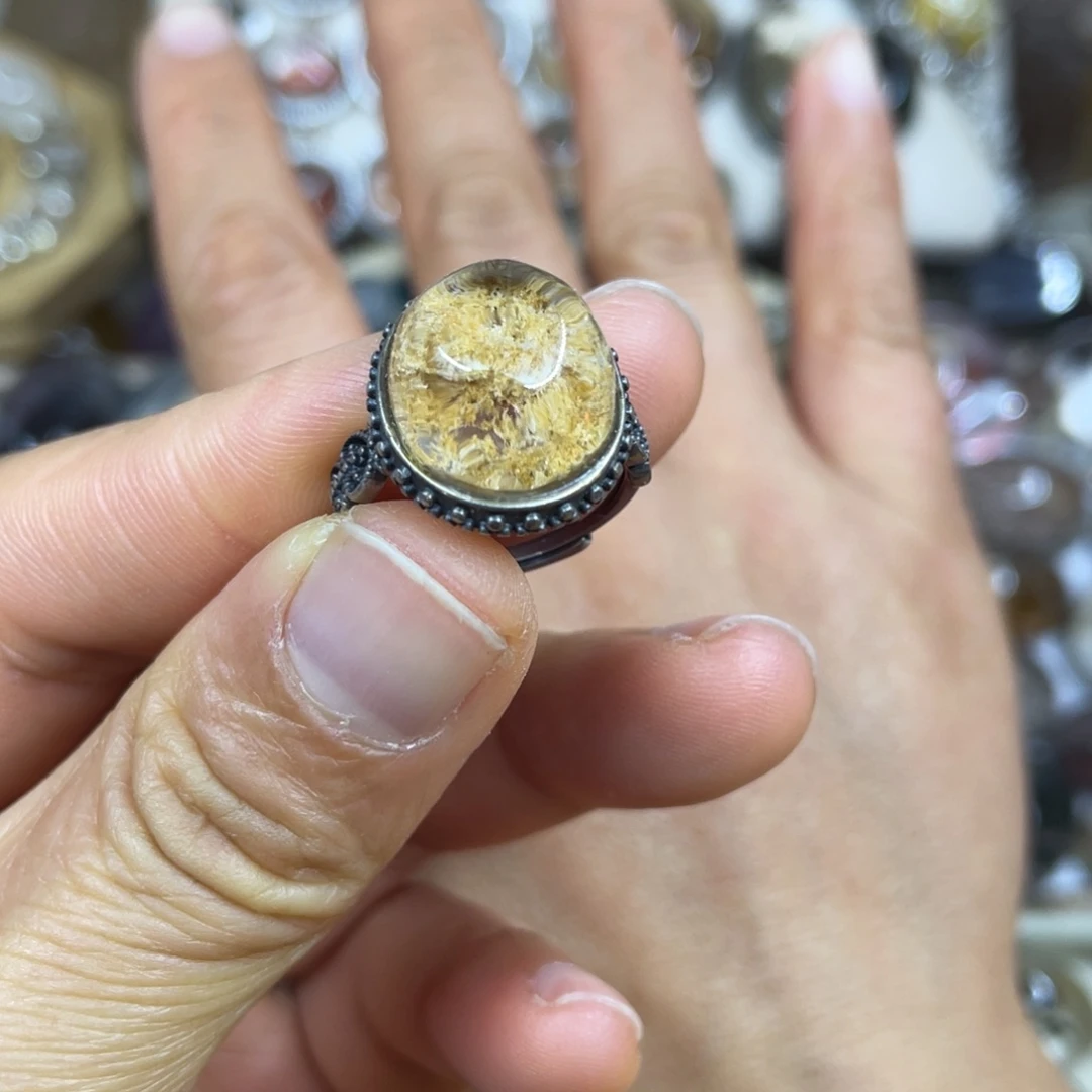【闪购商品】银S925镶嵌珠宝半成品水晶戒指