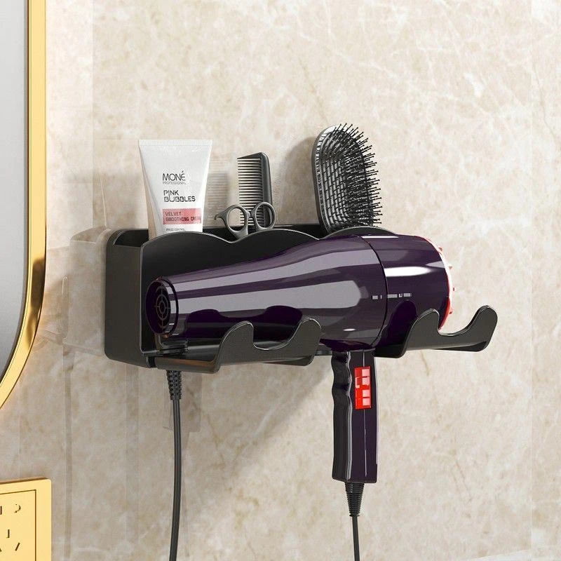 德国大吹风机置物架免打孔卫生间放电吹风挂架挂壁风筒支架无痕贴