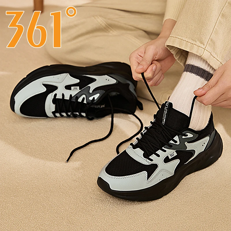 361女鞋2025新款时尚百搭休闲运动鞋女秋季网面透气软底减震鞋子