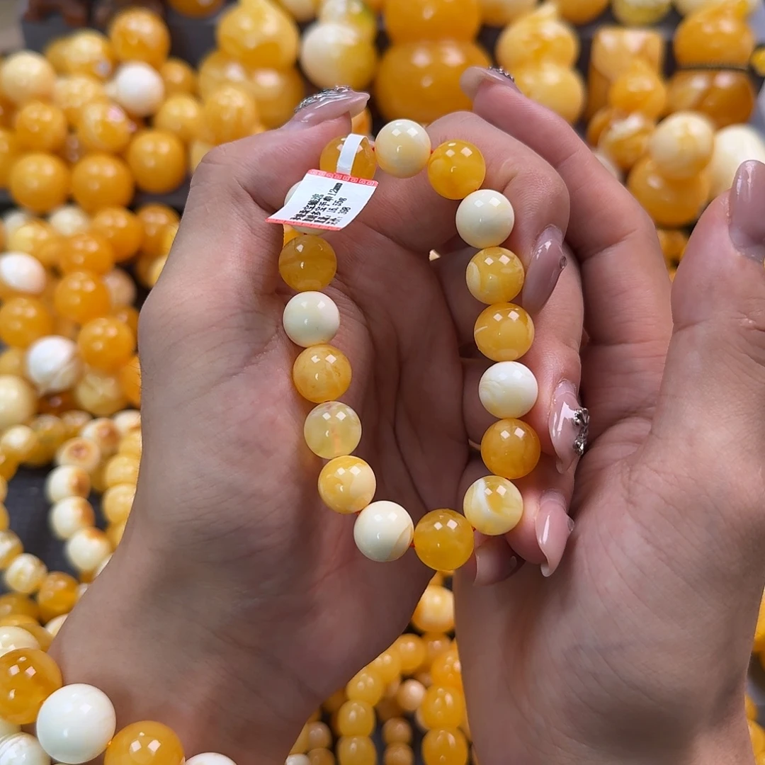 蜜蜡未镶嵌珠宝奇石12mm