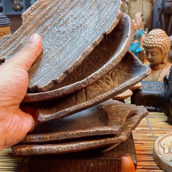 火山岩仿古铜苔藓盆