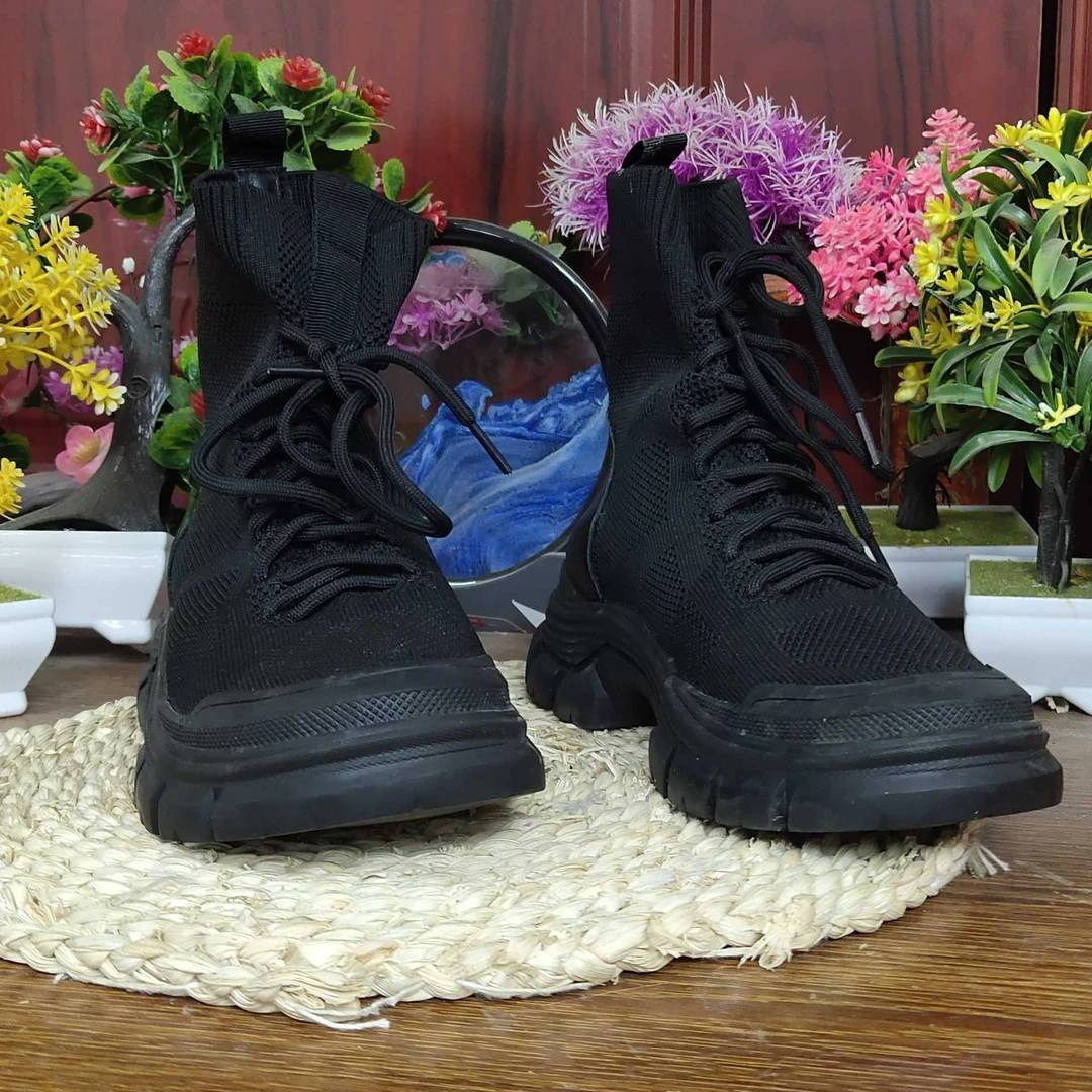 缘缘针织透气舒适夏秋季透气弹力靴6688