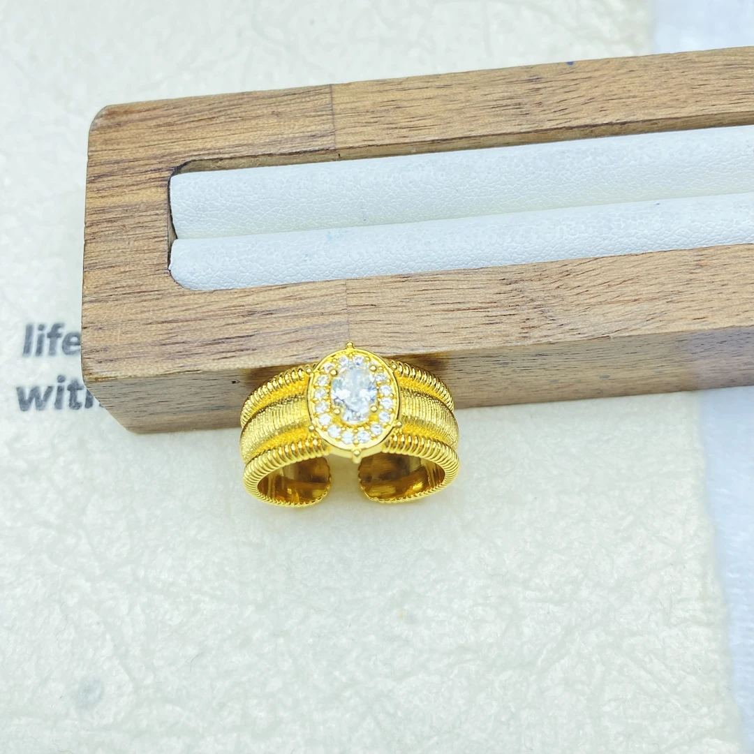 戒指 Z黄色白鸽子蛋开口戒指多样性发货0097