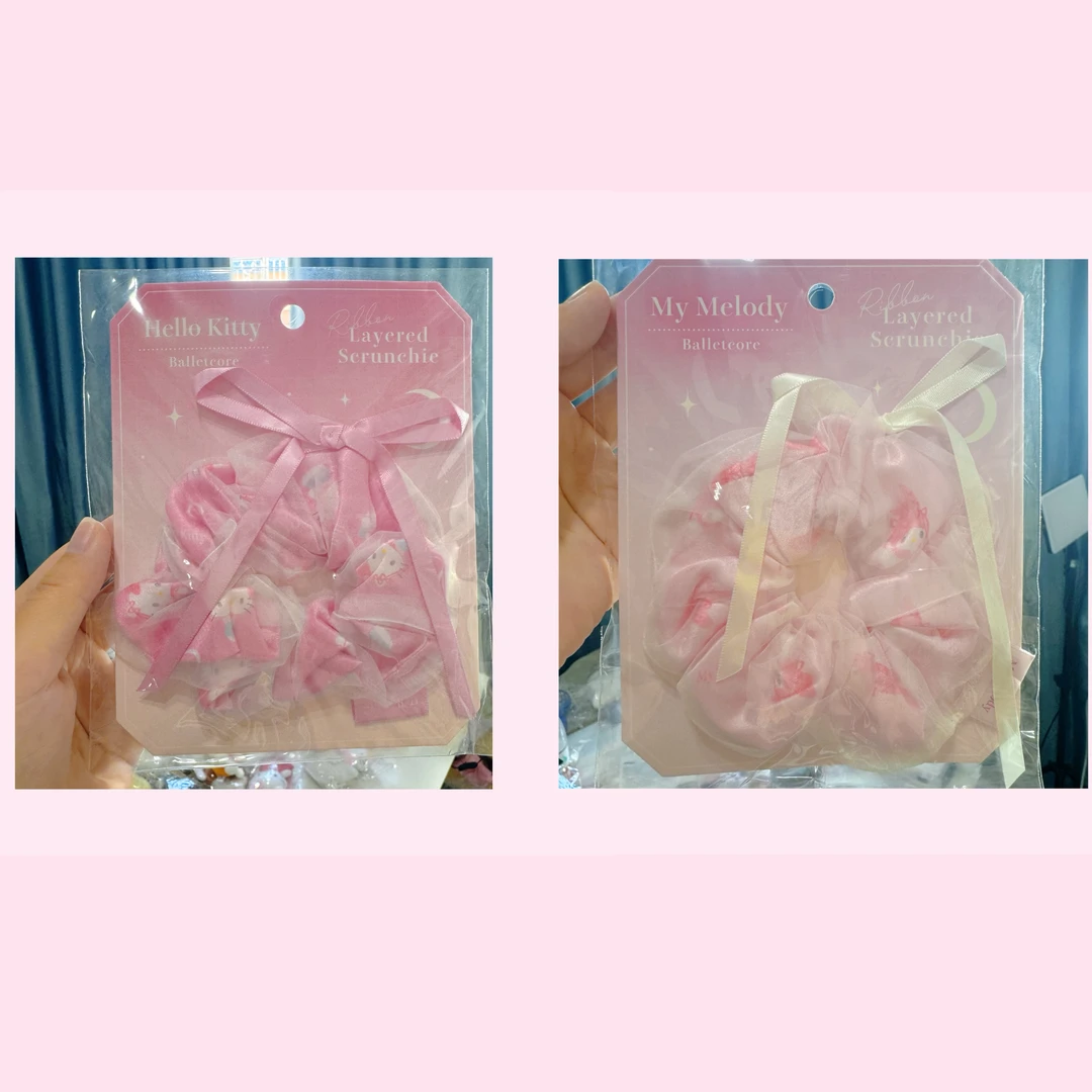 【日版正品】三丽鸥Kitty美乐蒂发圈粉丝蕾丝甜美