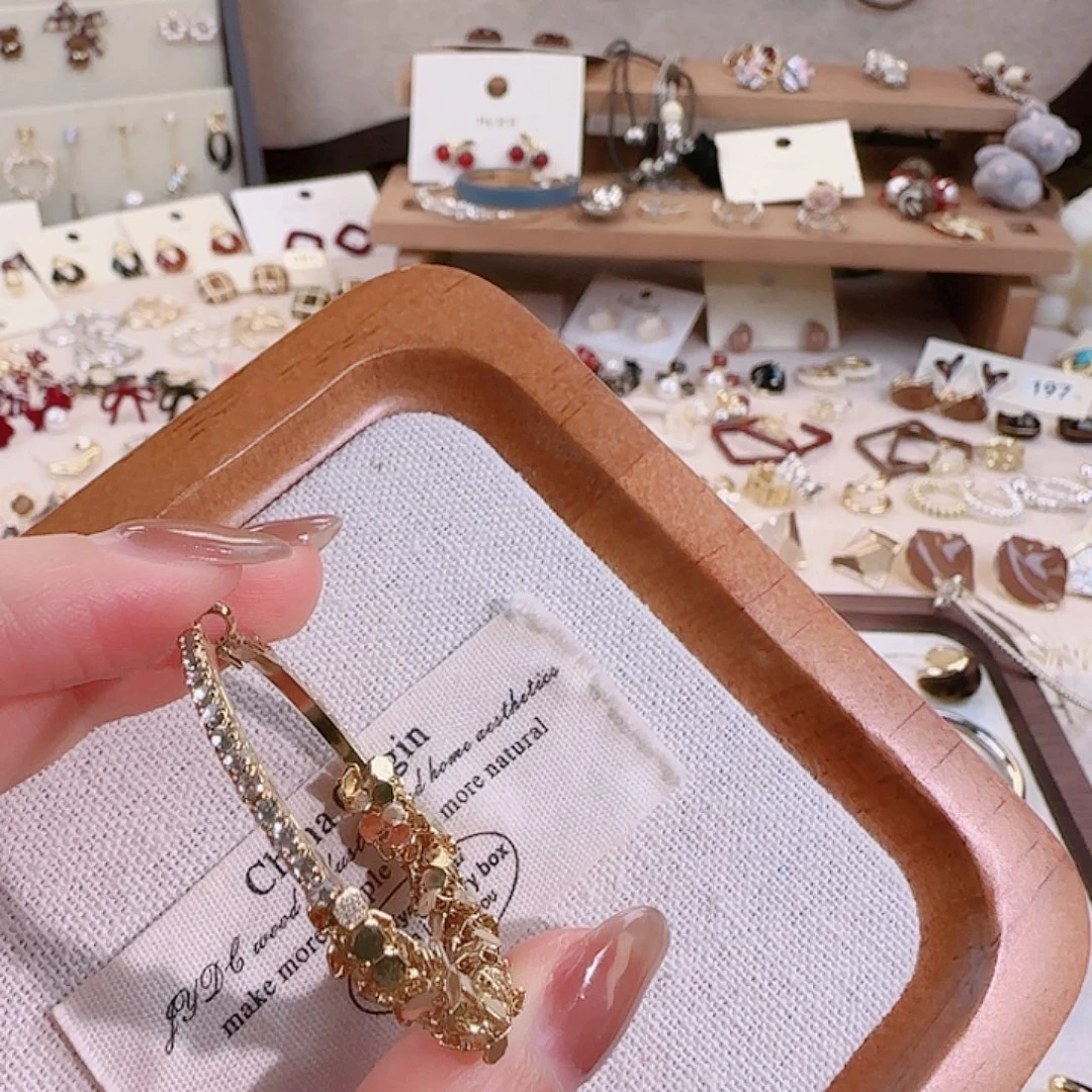 仿珍珠铜合金925银耳圈